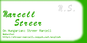 marcell streer business card